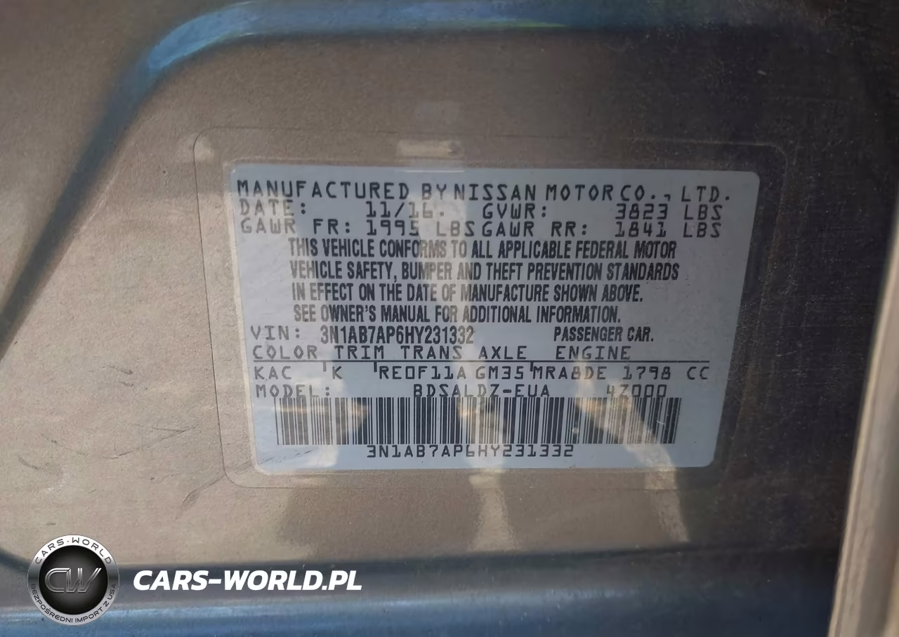 2017 Nissan Sentra Sv VIN:3N1AB7AP6HY231332 - 9