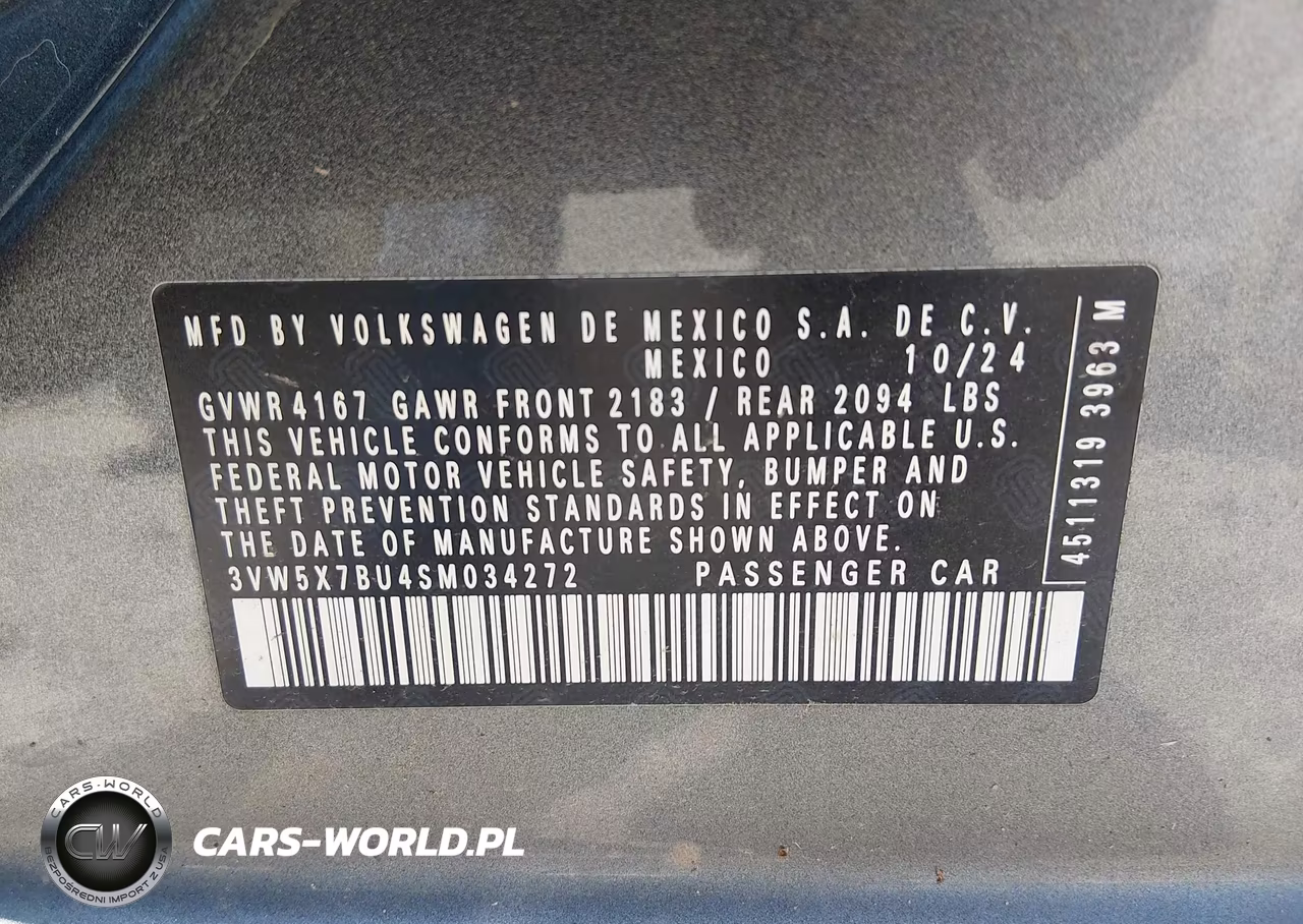 2025 Volkswagen Jetta 1.5T S VIN:3VW5X7BU4SM034272 - 9