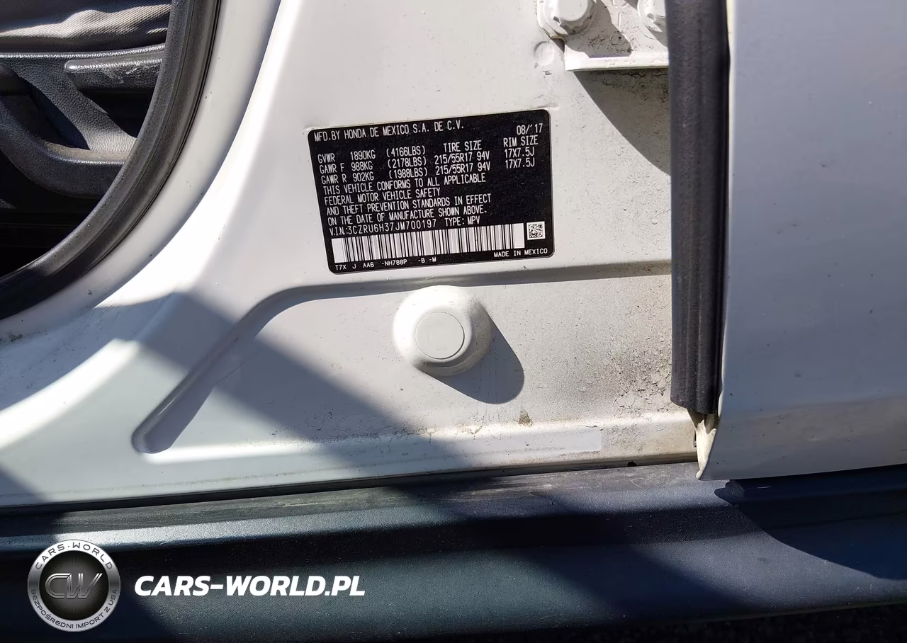 2018 Honda Hr-V Lx VIN:3CZRU6H37JM700197 - 9