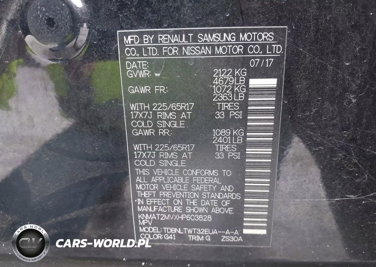 2017 Nissan Rogue Sv VIN:KNMAT2MVXHP603828 - 9