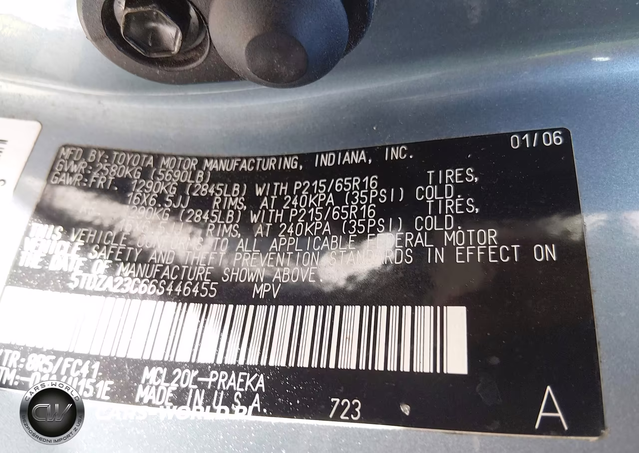 2006 Toyota Sienna Le VIN:5TDZA23C66S446455 - 9