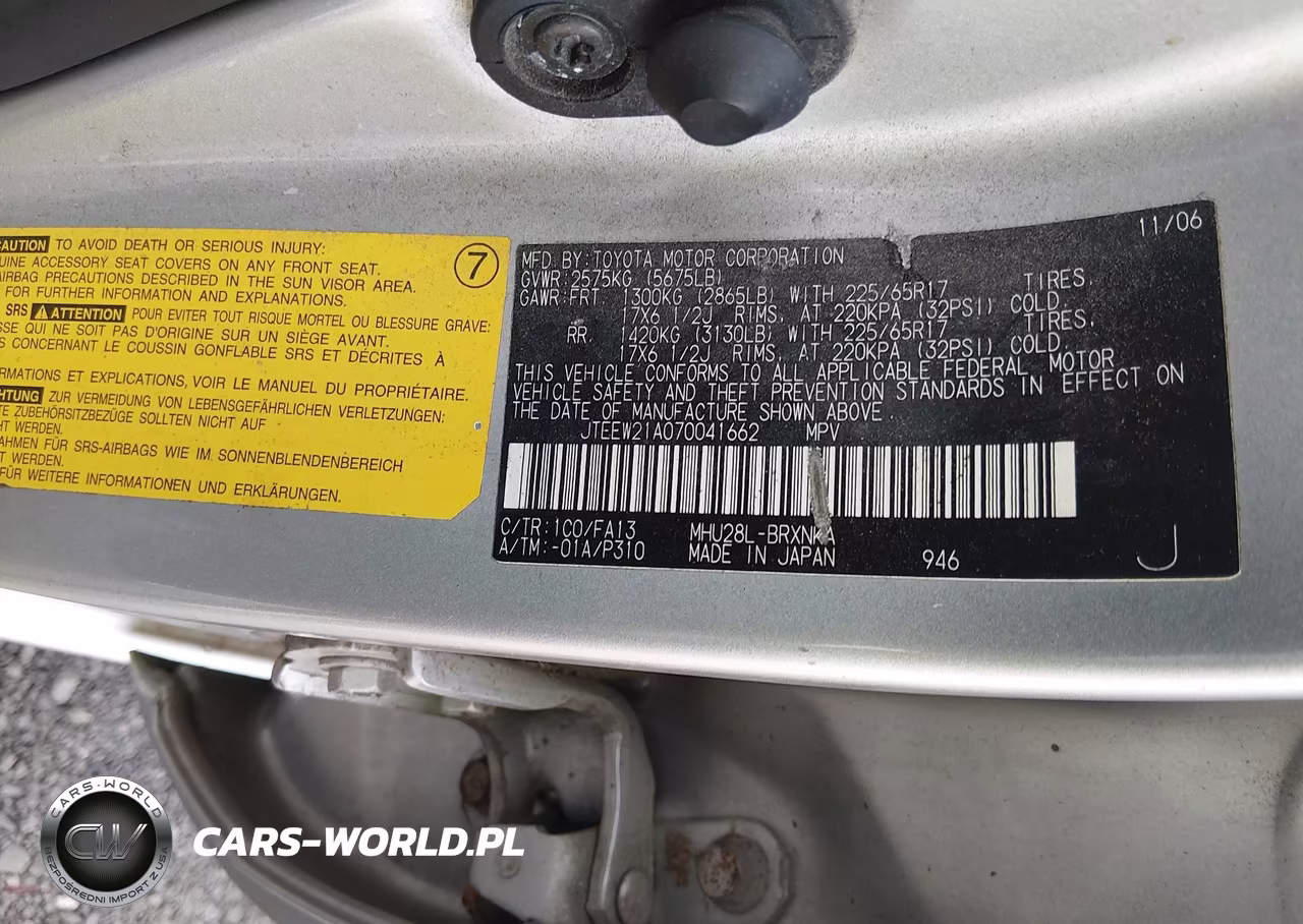 2007 Toyota Highlander Hybrid V6 VIN:JTEEW21A070041662 - 9