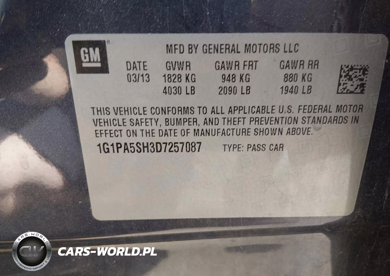 2013 Chevrolet Cruze Ls Auto VIN:1G1PA5SH3D7257087 - 9