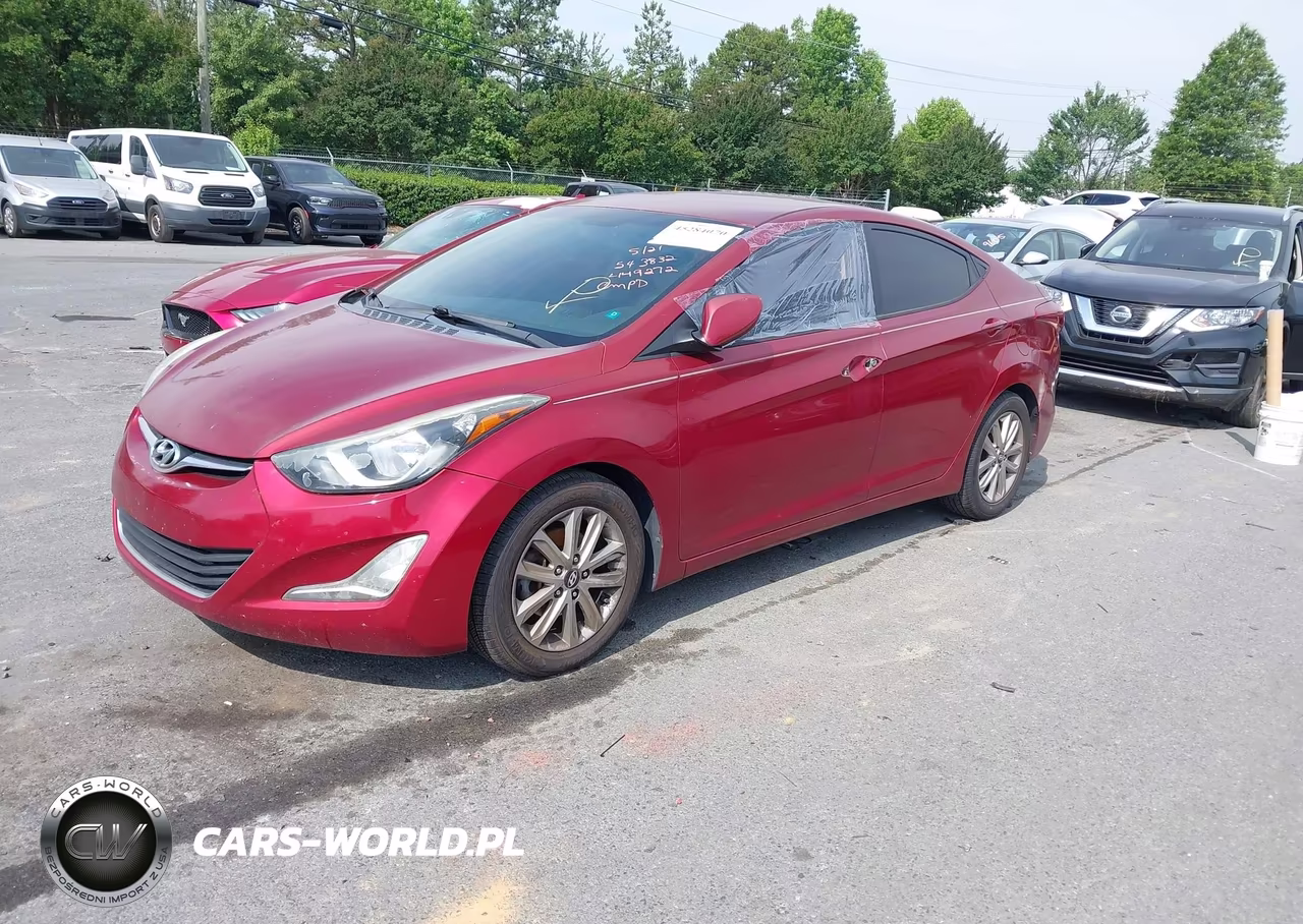 2014 Hyundai Elantra Se VIN:5NPDH4AEXEH543832 - 2