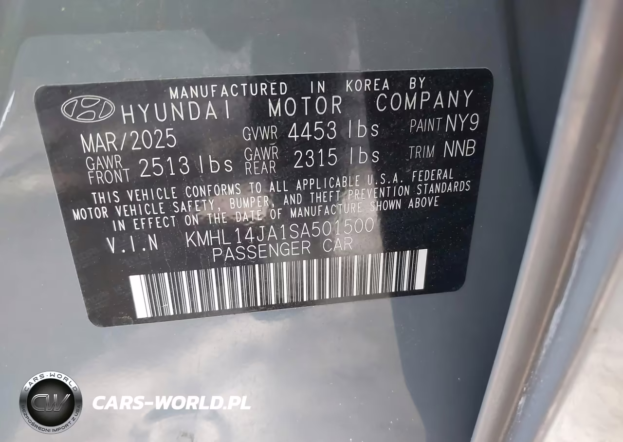 2025 Hyundai Sonata Sel Convenience VIN:KMHL14JA1SA501500 - 9