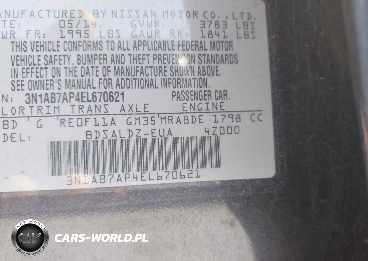 2014 Nissan Sentra Sv VIN:3N1AB7AP4EL670621 - 9