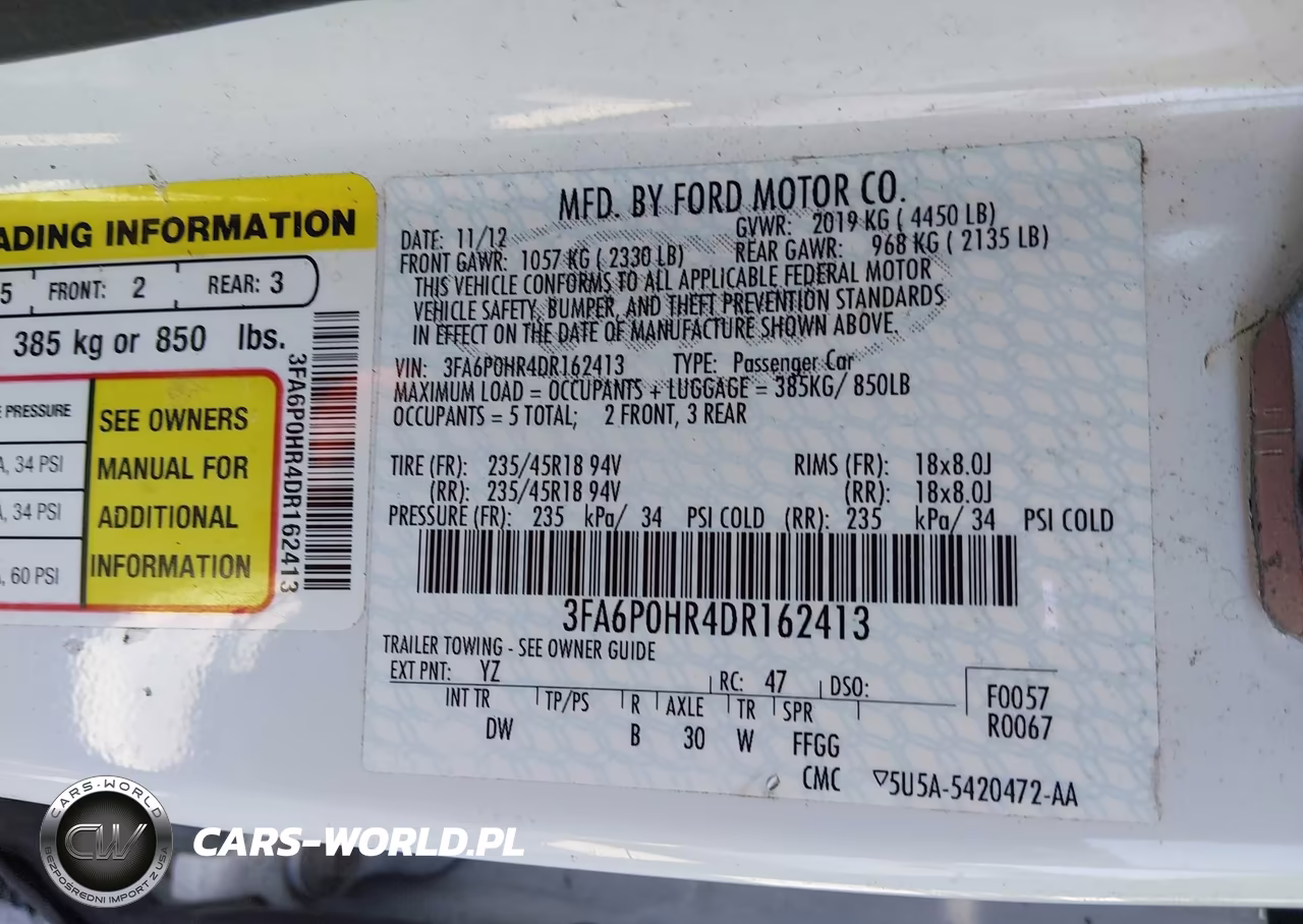 2013 Ford Fusion Se VIN:3FA6P0HR4DR162413 - 9