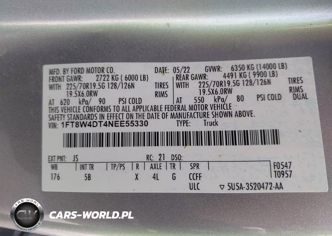 2022 Ford F-450 Lariat VIN:1FT8W4DT4NEE55330 - 8