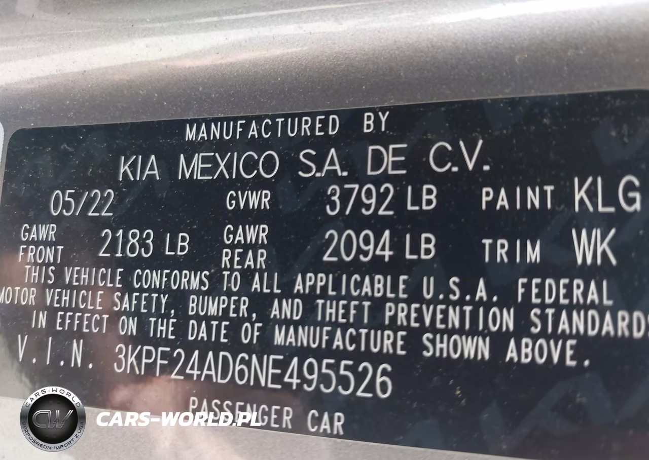2022 Kia Forte Lxs VIN:3KPF24AD6NE495526 - 9
