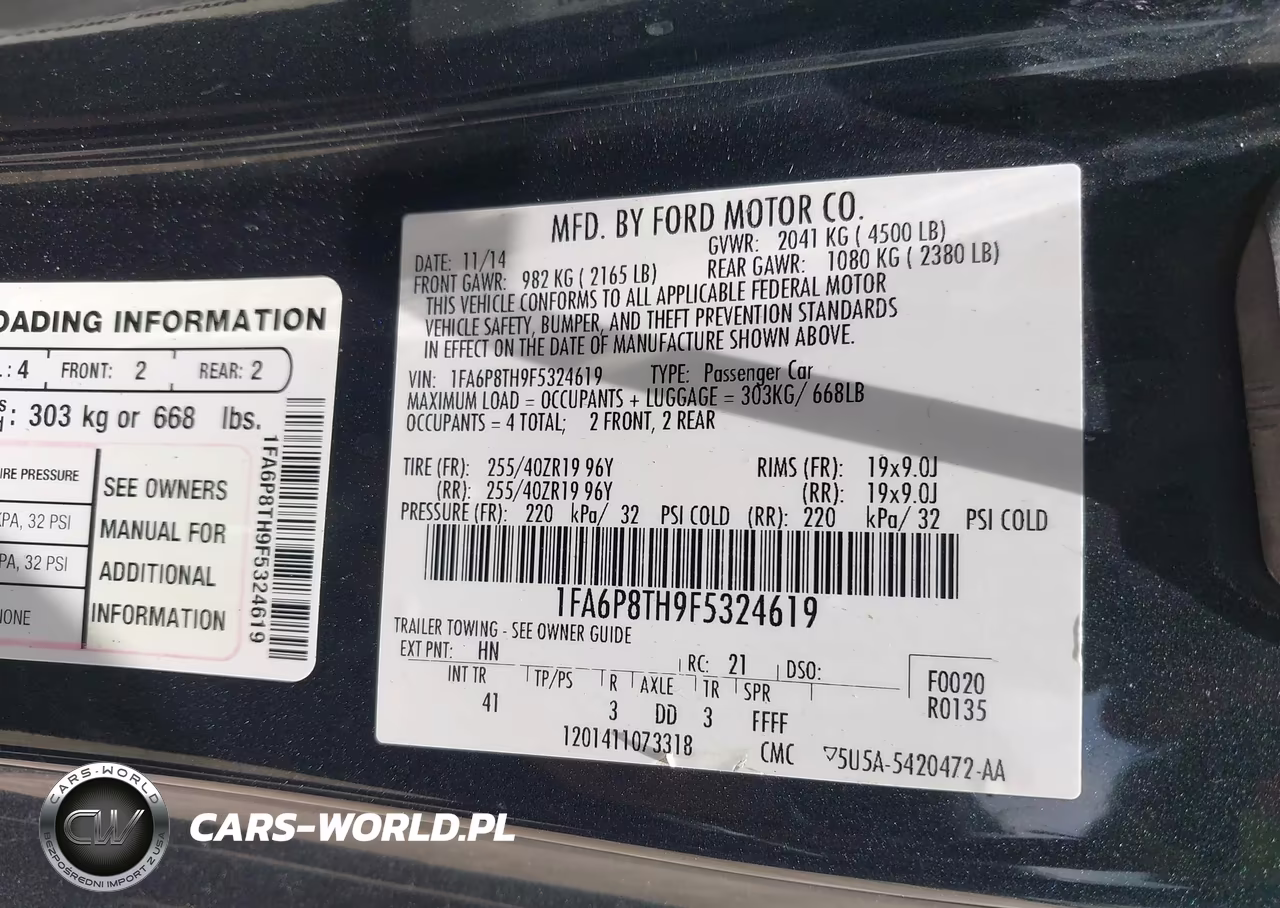 2015 Ford Mustang Ecoboost VIN:1FA6P8TH9F5324619 - 9