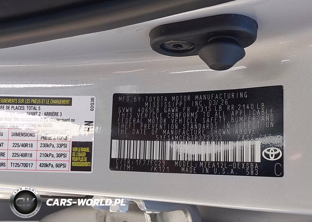 2026 Toyota Corolla Se VIN:5YFS4MCE6TP272333 - 9