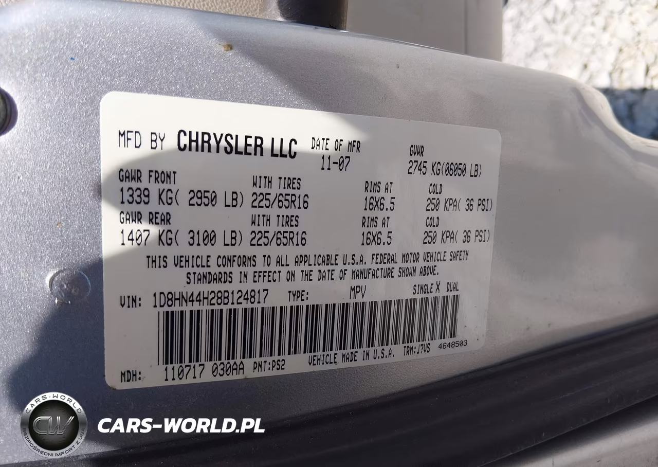 2008 Dodge Grand Caravan Se VIN:1D8HN44H28B124817 - 9