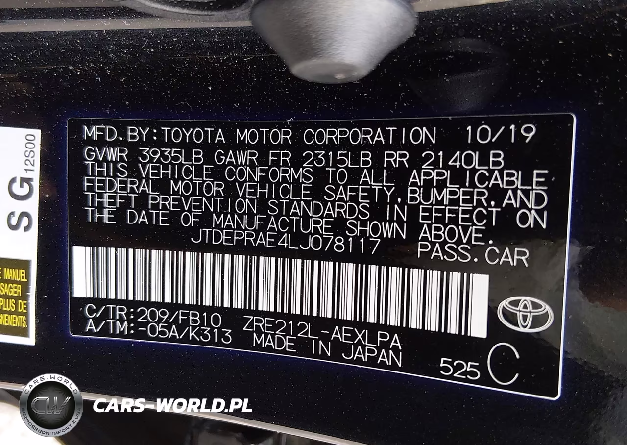 2020 Toyota Corolla Le VIN:JTDEPRAE4LJ078117 - 9