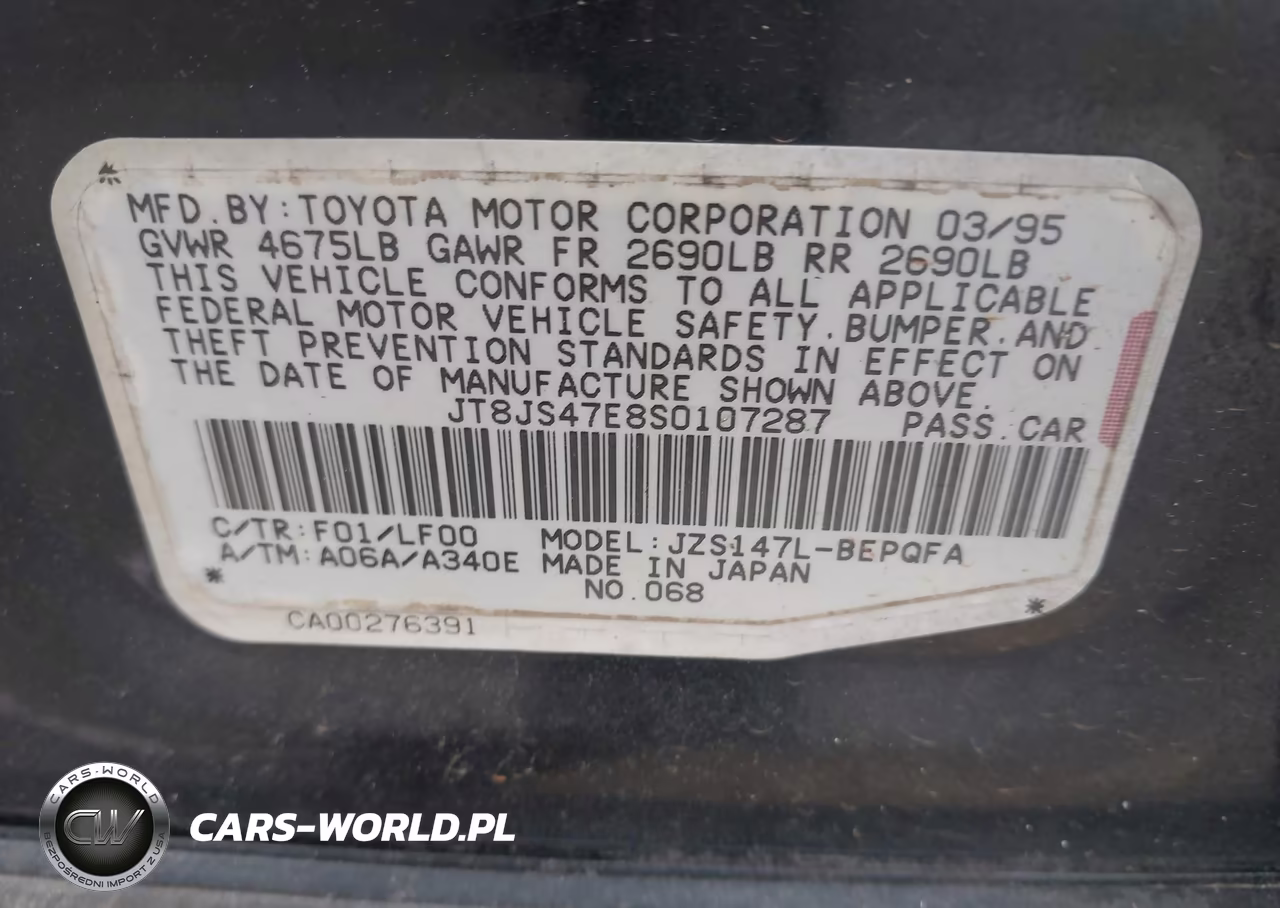 1995 LEXUS GS 300 VIN:JT8JS47E8S0107287 - 9