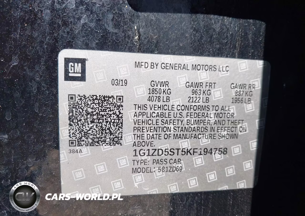 2019 Chevrolet Malibu Lt VIN:1G1ZD5ST5KF194758 - 9