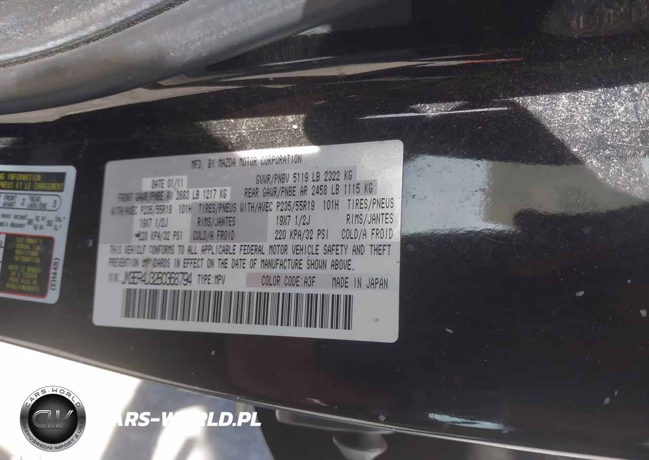 2011 Mazda Cx-7 S Grand Touring VIN:JM3ER4D32B0368794 - 9
