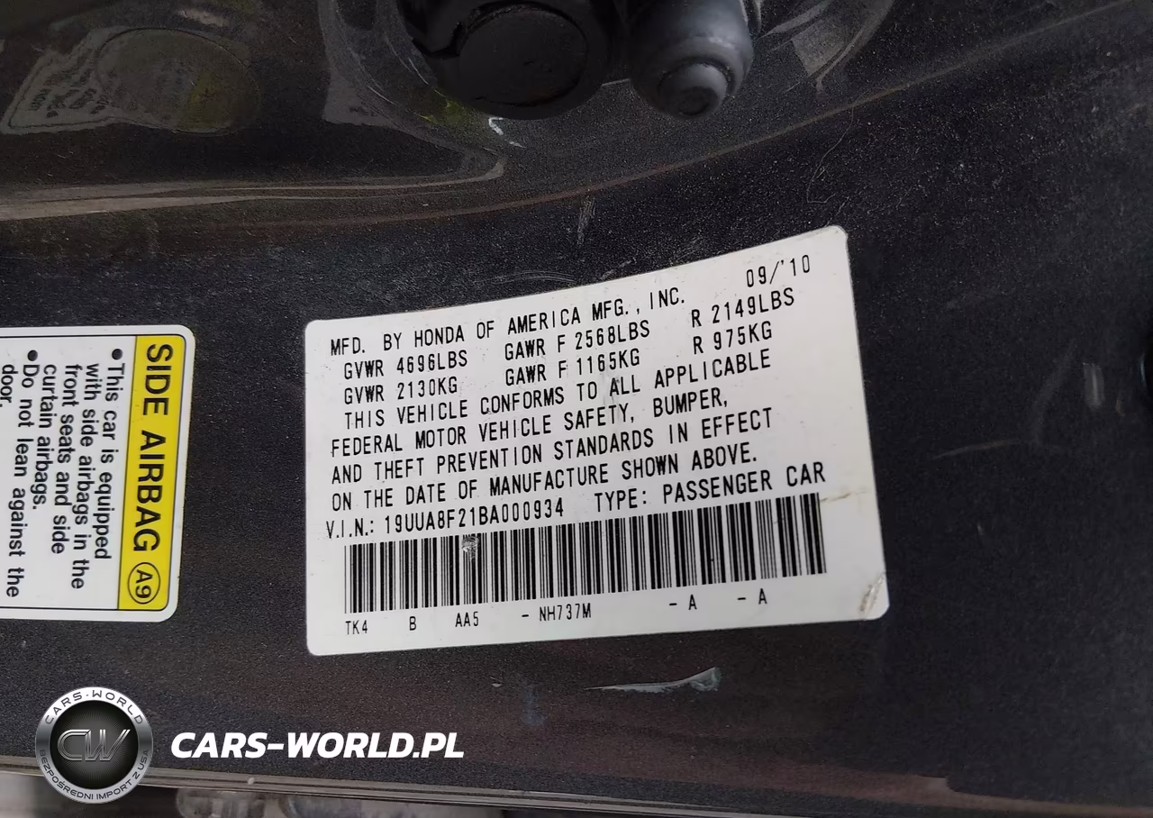 2011 Acura Tl 3.5 VIN:19UUA8F21BA000934 - 9