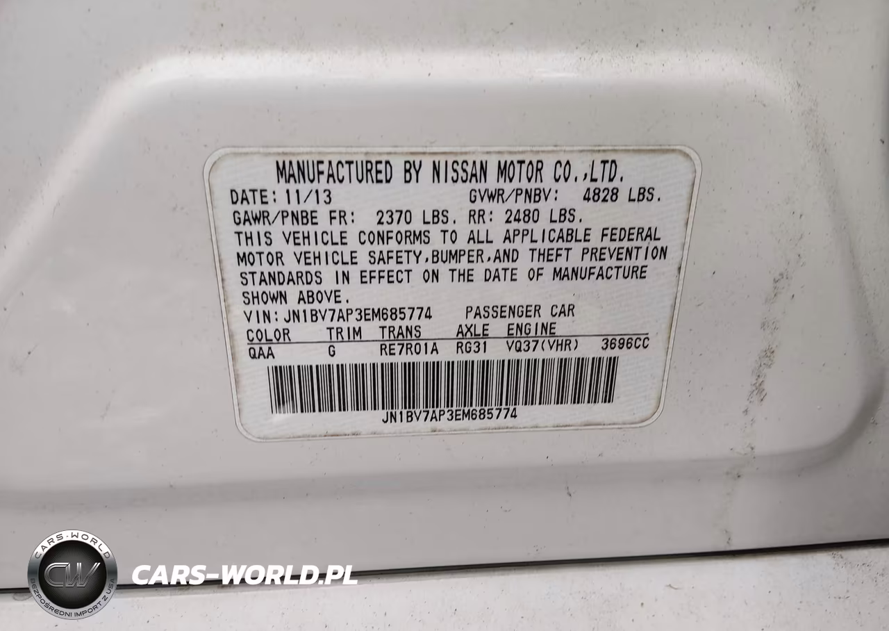 2014 Infiniti Q50 Sport VIN:JN1BV7AP3EM685774 - 9