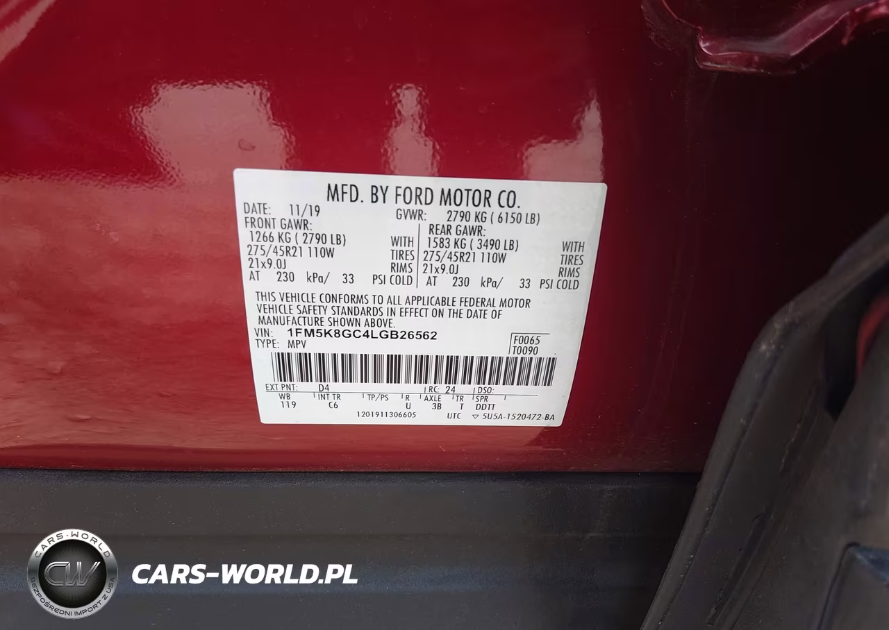 2020 Ford Explorer St VIN:1FM5K8GC4LGB26562 - 9