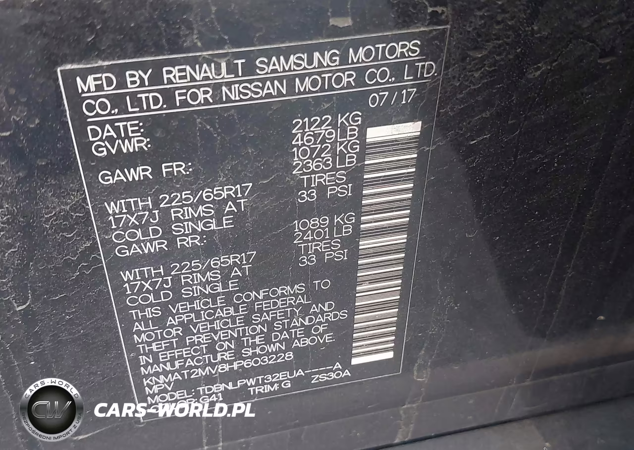 2017 Nissan Rogue S VIN:KNMAT2MV8HP603228 - 9