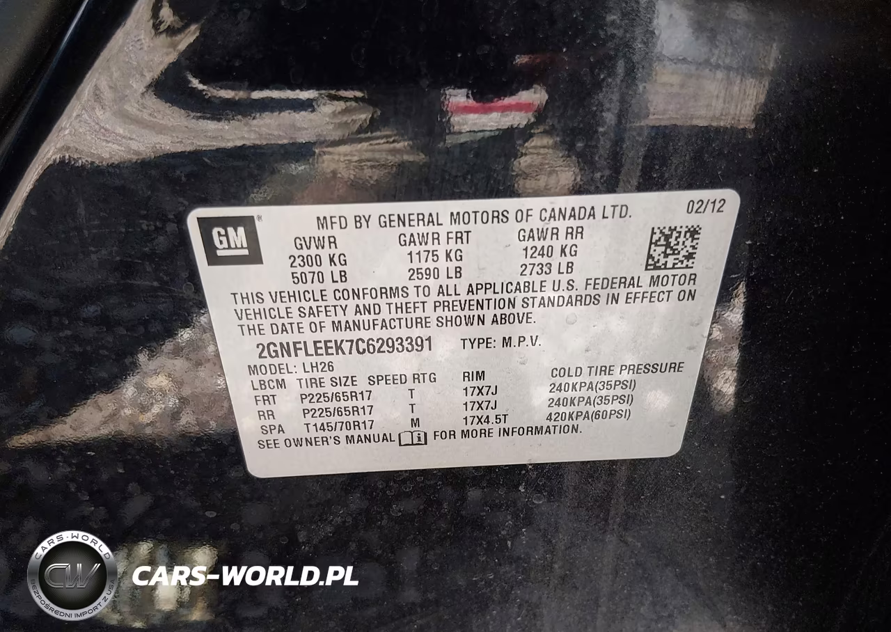 2012 Chevrolet Equinox 1Lt VIN:2GNFLEEK7C6293391 - 9