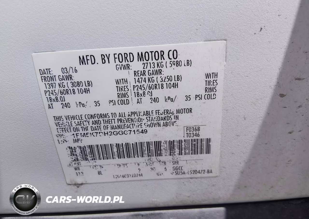 2016 Ford Explorer Xlt VIN:1FM5K7DH2GGC71549 - 9