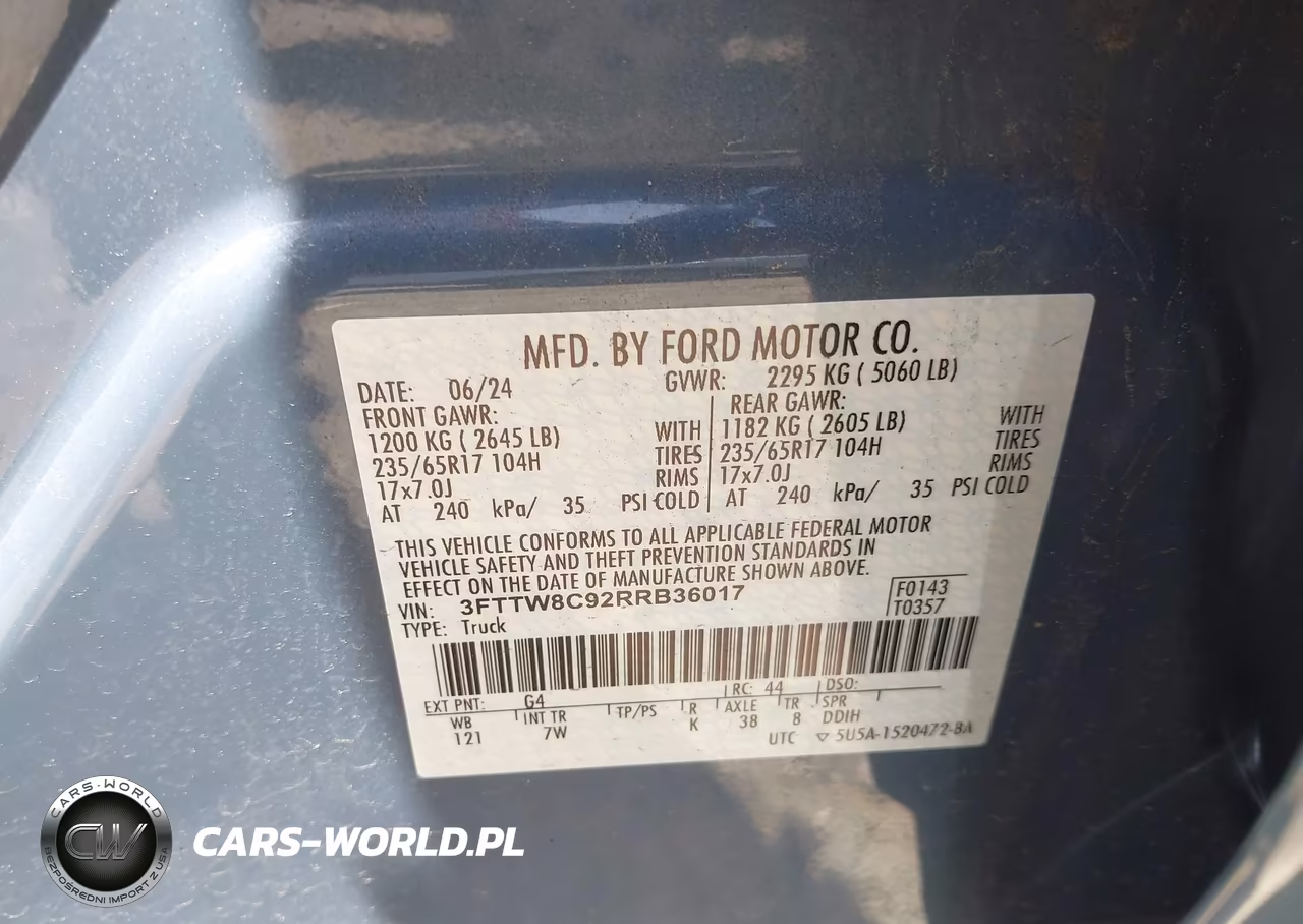 2024 Ford Maverick Xlt VIN:3FTTW8C92RRB36017 - 9