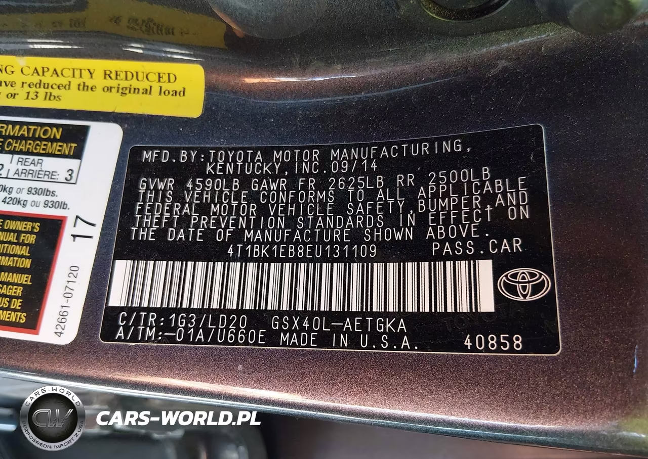 2014 Toyota Avalon Xle VIN:4T1BK1EB8EU131109 - 9
