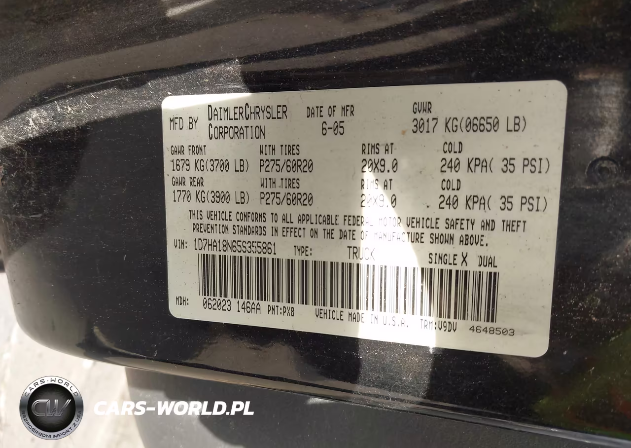 2005 Dodge Ram 1500 Slt-Laramie VIN:1D7HA18N65S355861 - 9