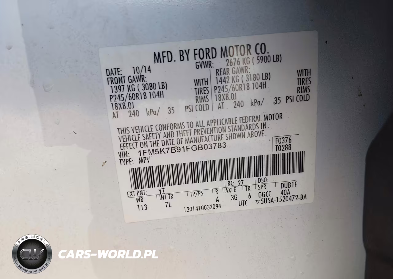 2015 Ford Explorer VIN:1FM5K7B91FGB03783 - 9