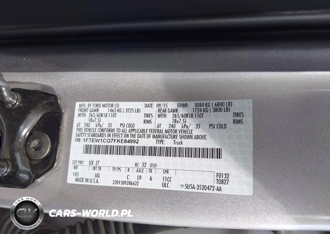 2015 Ford F-150 Xlt VIN:1FTEW1CG7FKE84992 - 9