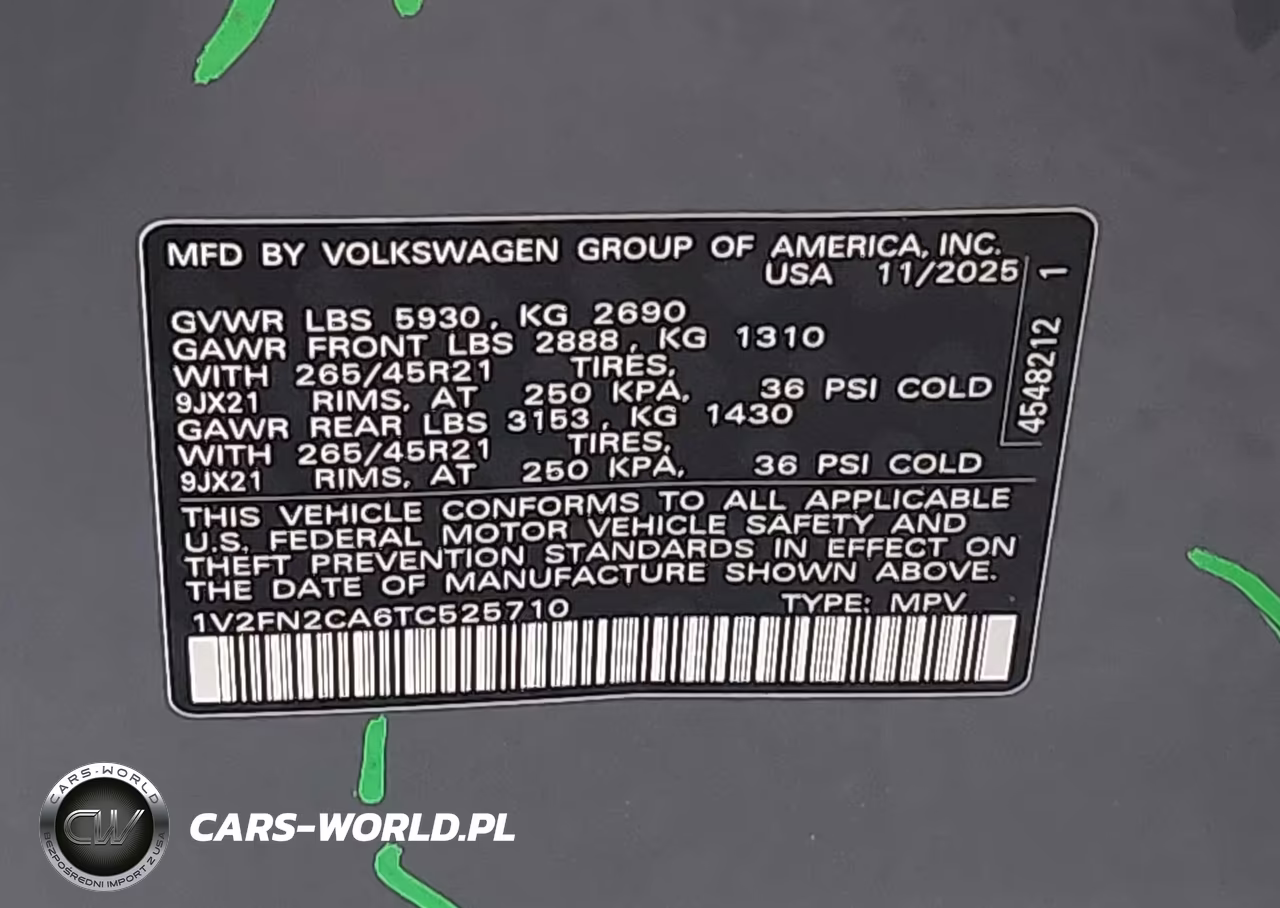 2026 Volkswagen Atlas Sel Premium R-Line VIN:1V2FN2CA6TC525710 - 9