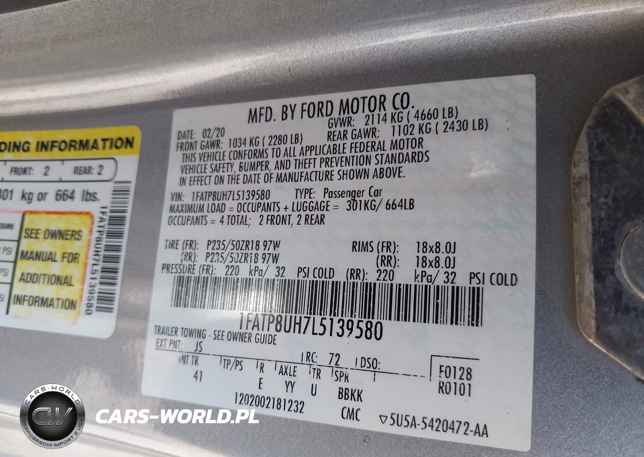 2020 Ford Mustang Ecoboost Premium VIN:1FATP8UH7L5139580 - 9