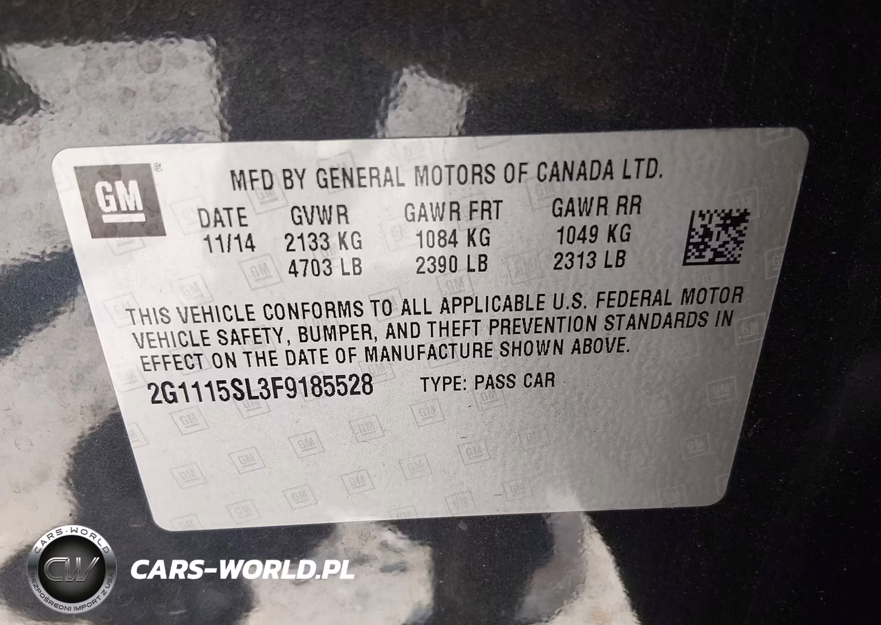 2015 Chevrolet Impala 1Lt VIN:2G1115SL3F9185528 - 9
