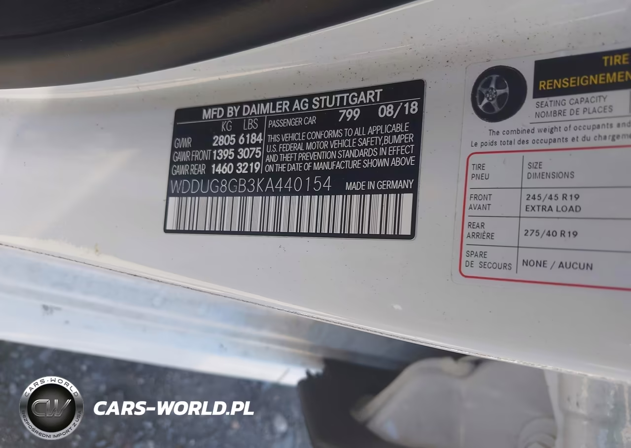 2019 Mercedes-Benz S 560 4Matic VIN:WDDUG8GB3KA440154 - 9