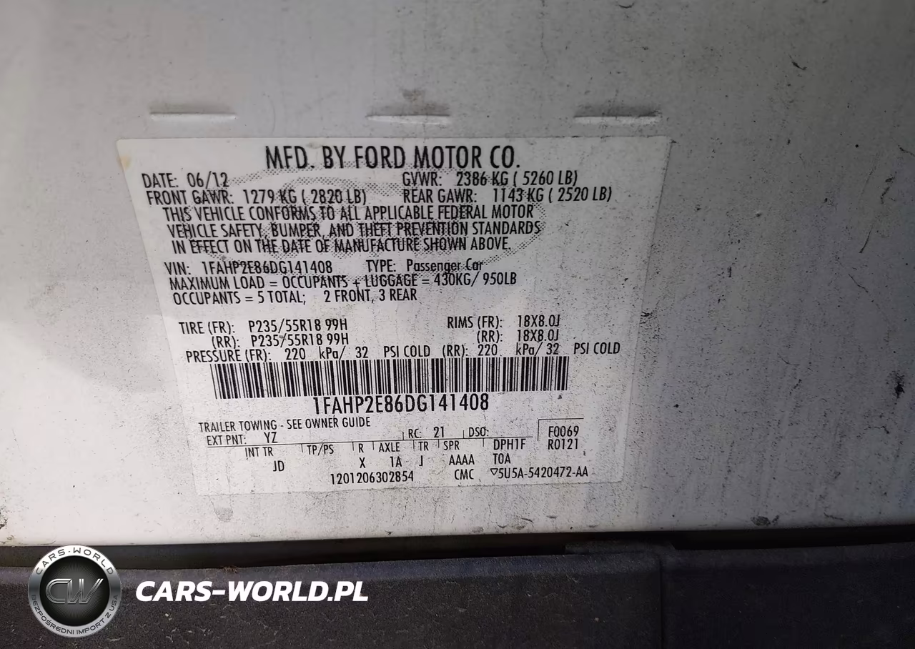 2013 Ford Taurus Sel VIN:1FAHP2E86DG141408 - 9