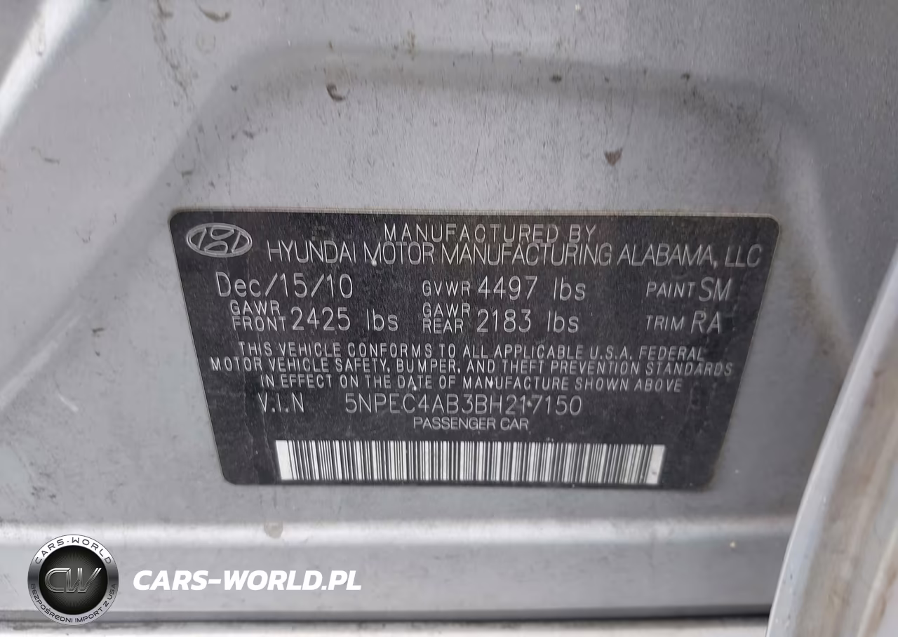 2011 Hyundai Sonata Se 2.0T VIN:5NPEC4AB3BH217150 - 9