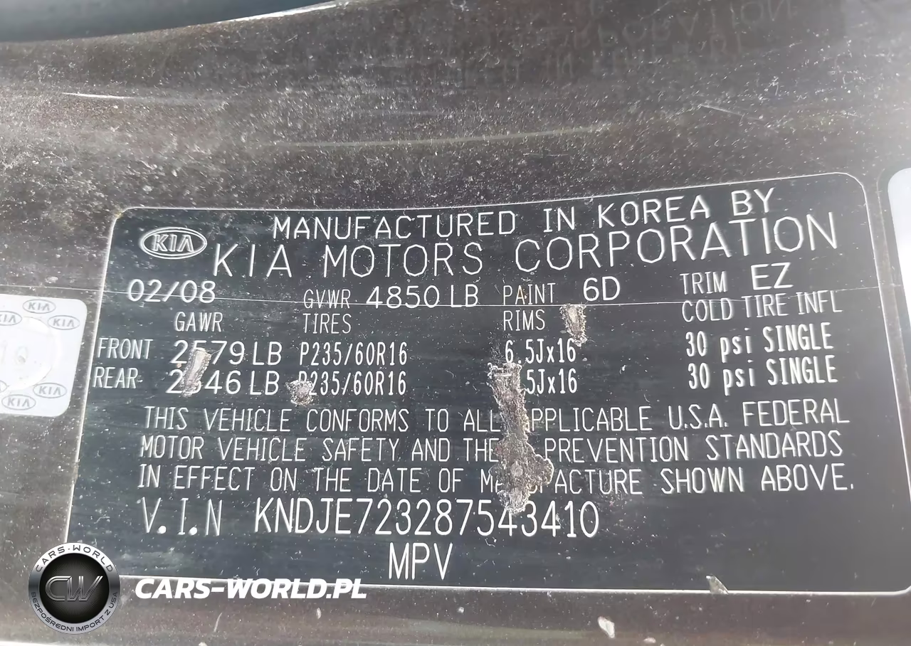 2008 Kia Sportage Lx V6 VIN:KNDJE723287543410 - 9