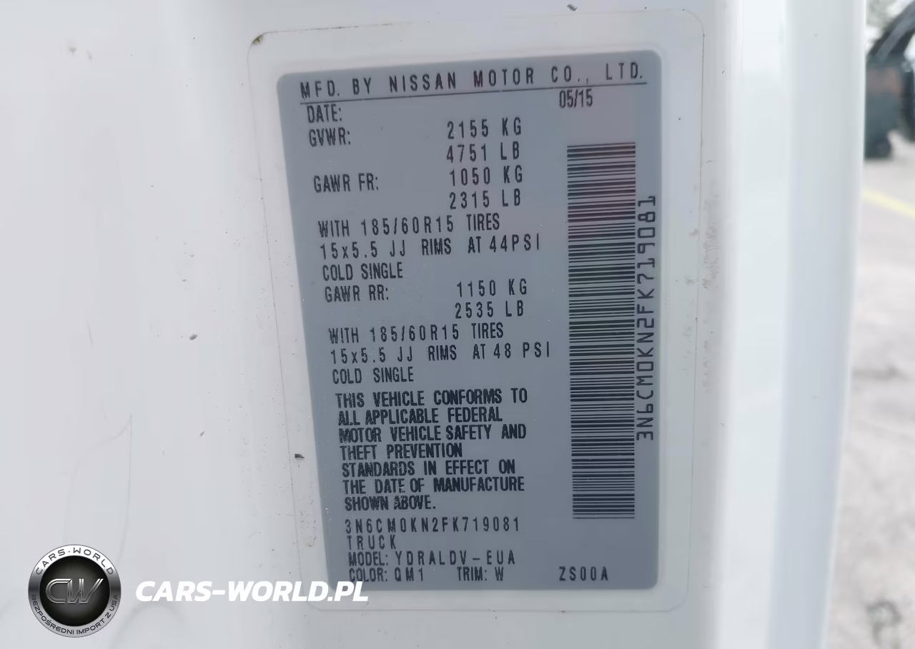 2015 Nissan Nv200 S VIN:3N6CM0KN2FK719081 - 9