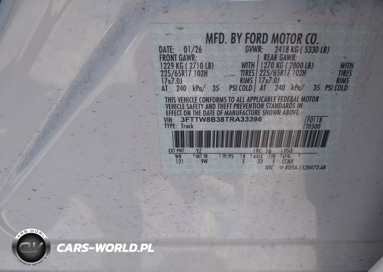 2026 Ford Maverick Xl VIN:3FTTW8B38TRA33396 - 9