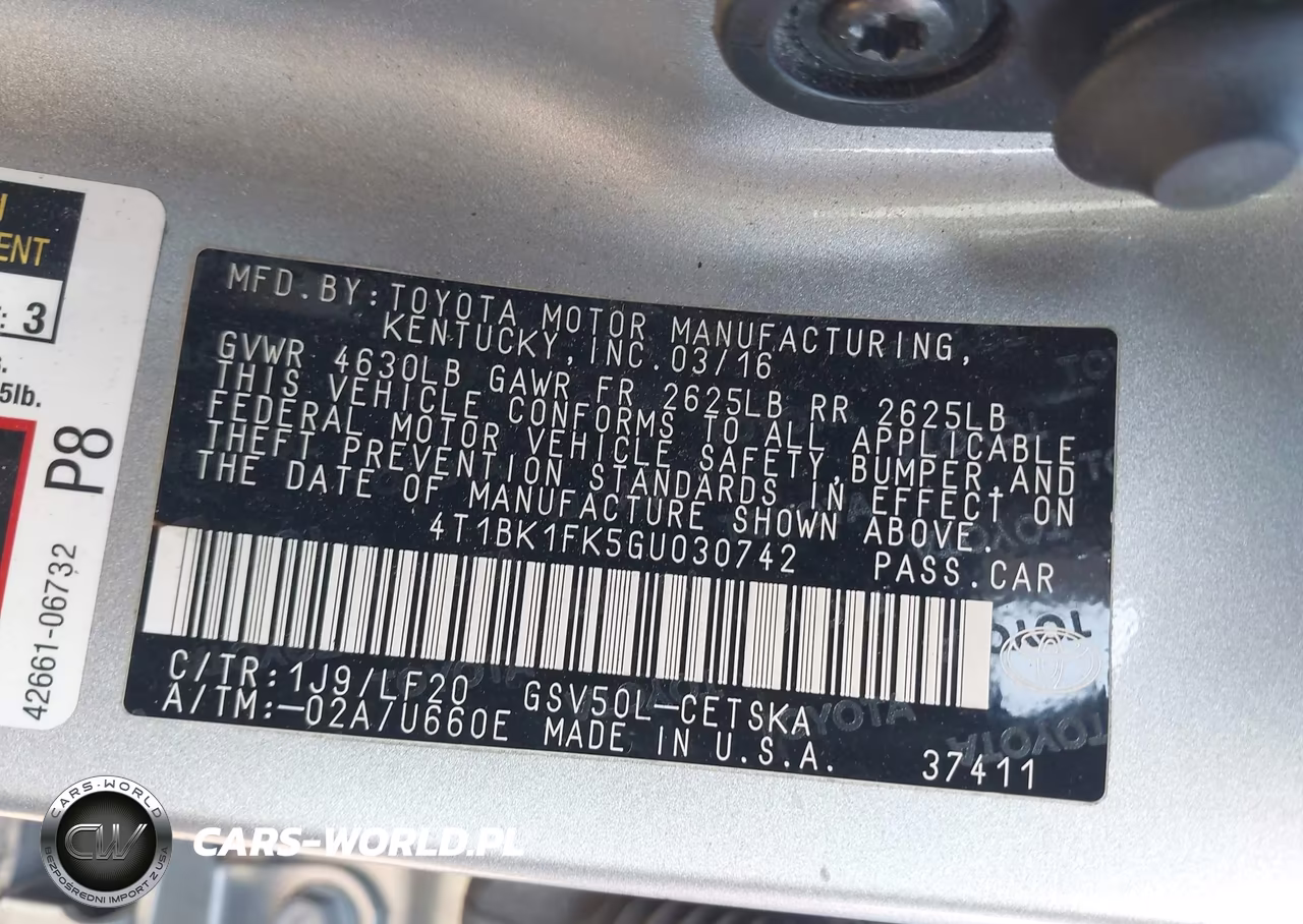 2016 Toyota Camry Xse V6 VIN:4T1BK1FK5GU030742 - 9