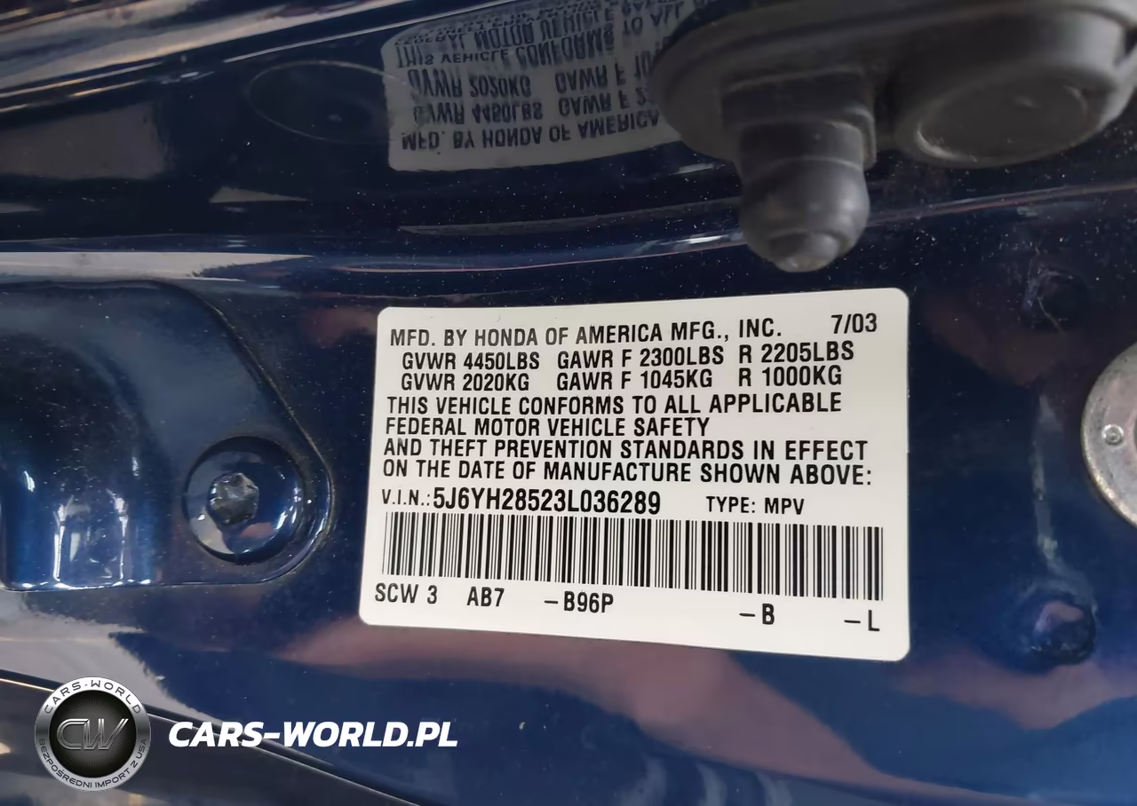 2003 Honda Element Ex VIN:5J6YH28523L036289 - 9