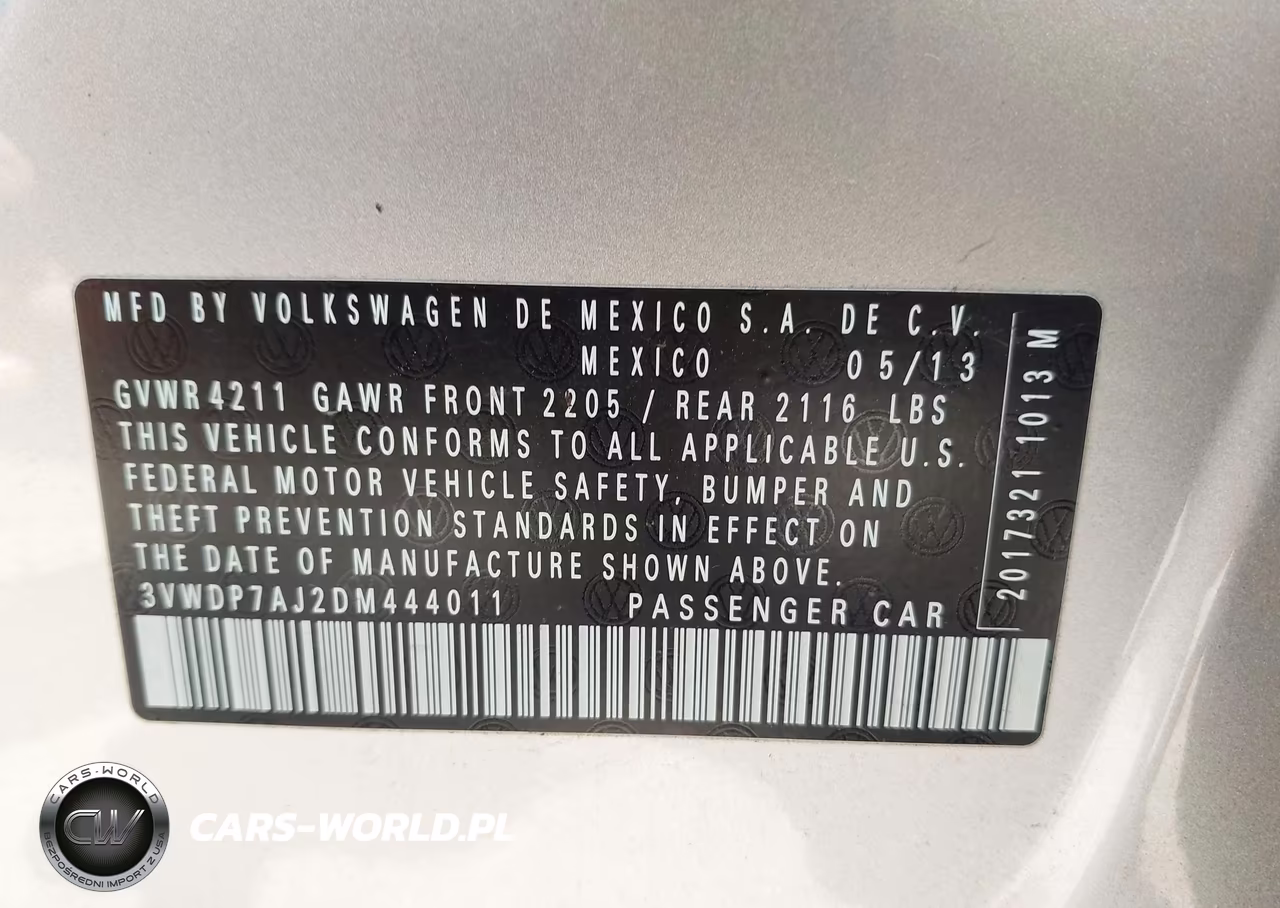 2013 Volkswagen Jetta 2.5L Se VIN:3VWDP7AJ2DM444011 - 9