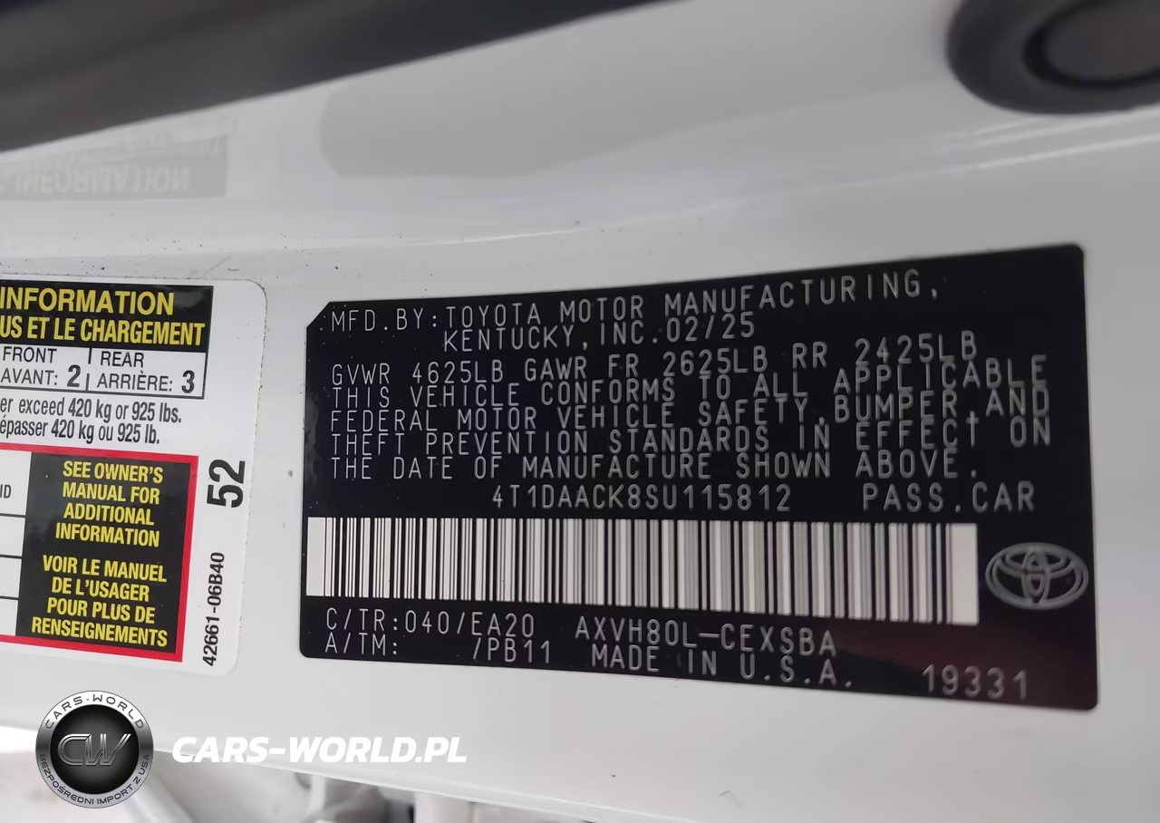 2025 Toyota Camry Se VIN:4T1DAACK8SU115812 - 9