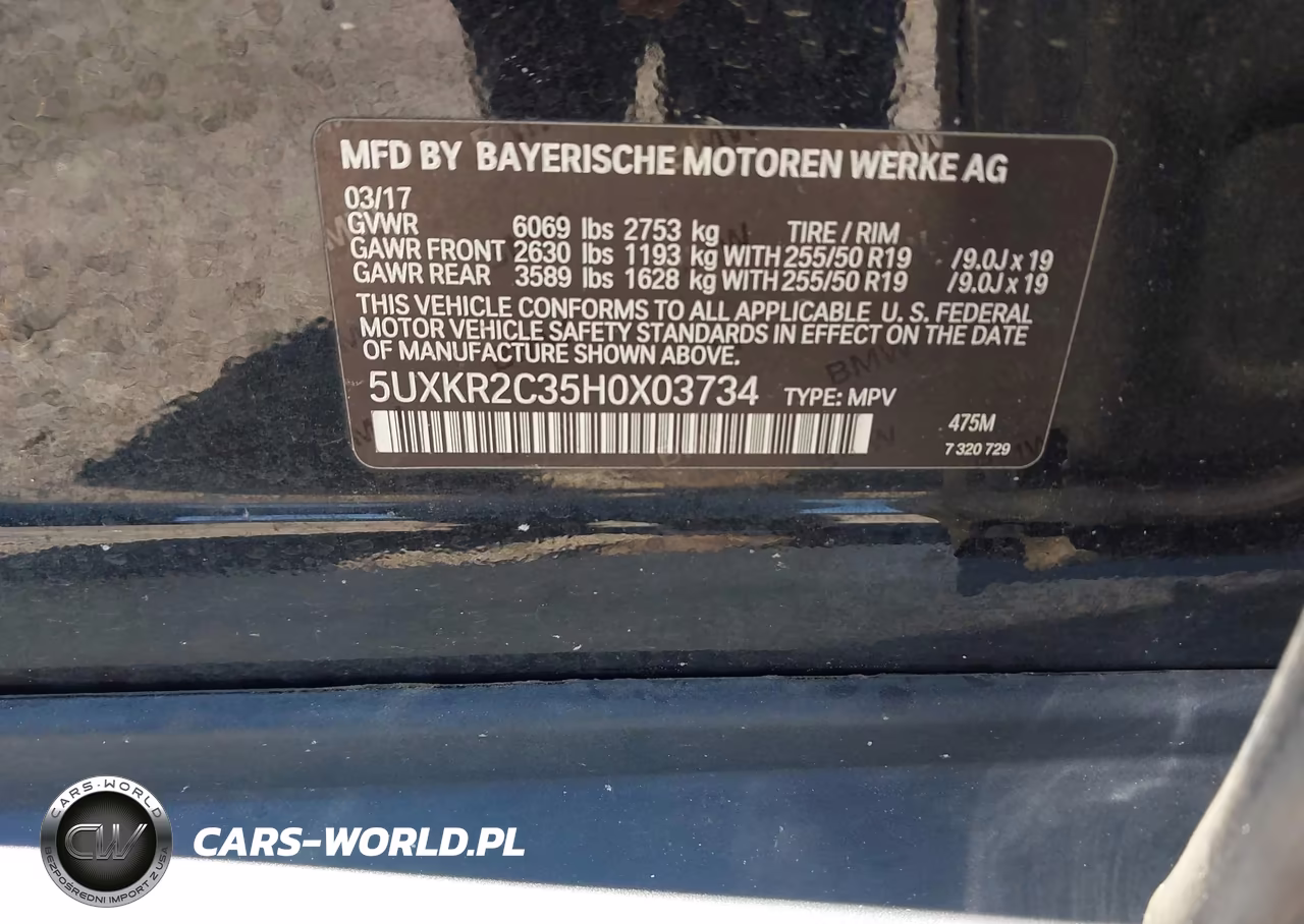 2017 BMW X5 Sdrive35I VIN:5UXKR2C35H0X03734 - 9