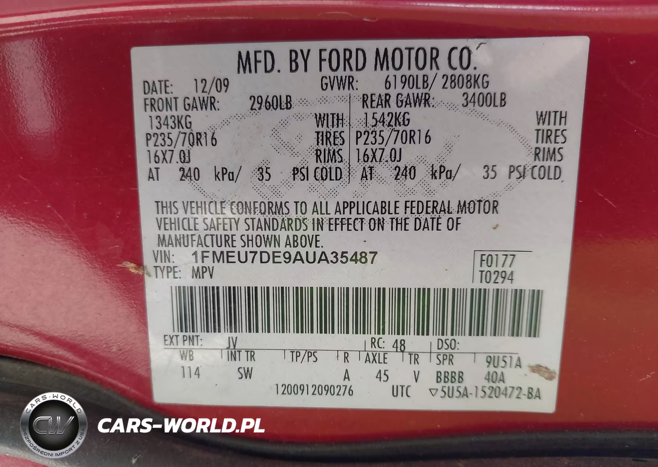 2010 Ford Explorer Xlt VIN:1FMEU7DE9AUA35487 - 9