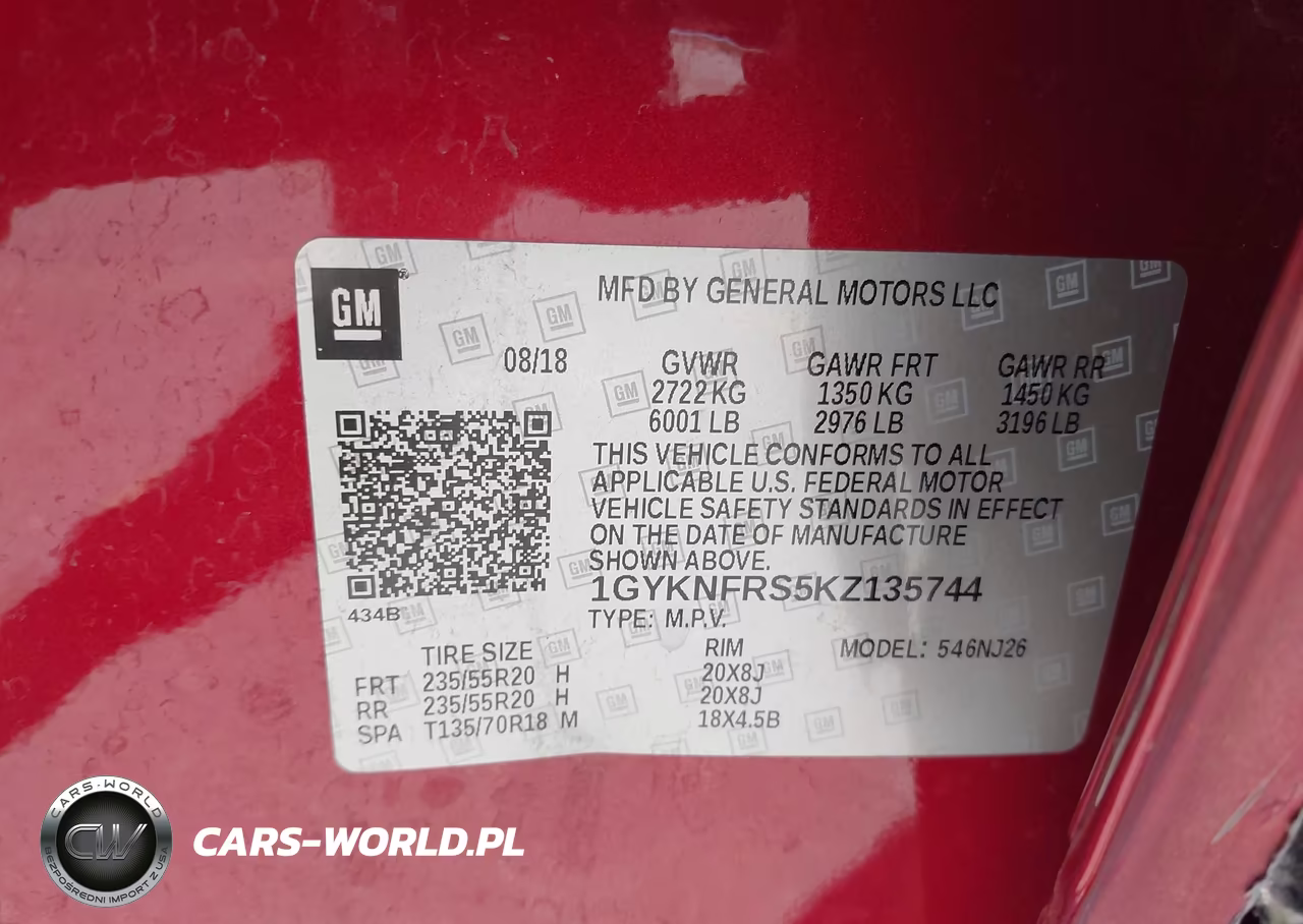 2019 Cadillac Xt5 Premium Luxury VIN:1GYKNFRS5KZ135744 - 9
