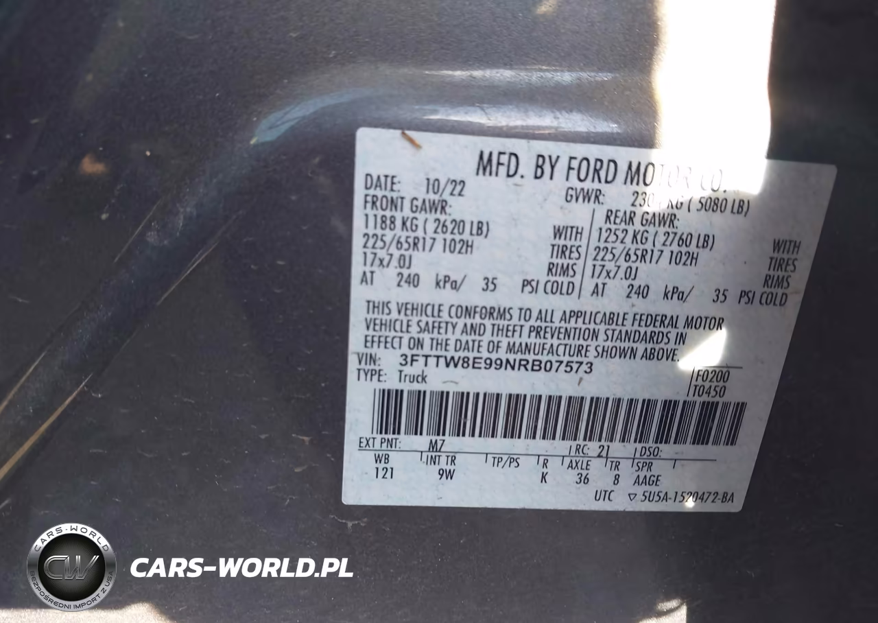 2022 Ford Maverick Xl VIN:3FTTW8E99NRB07573 - 9