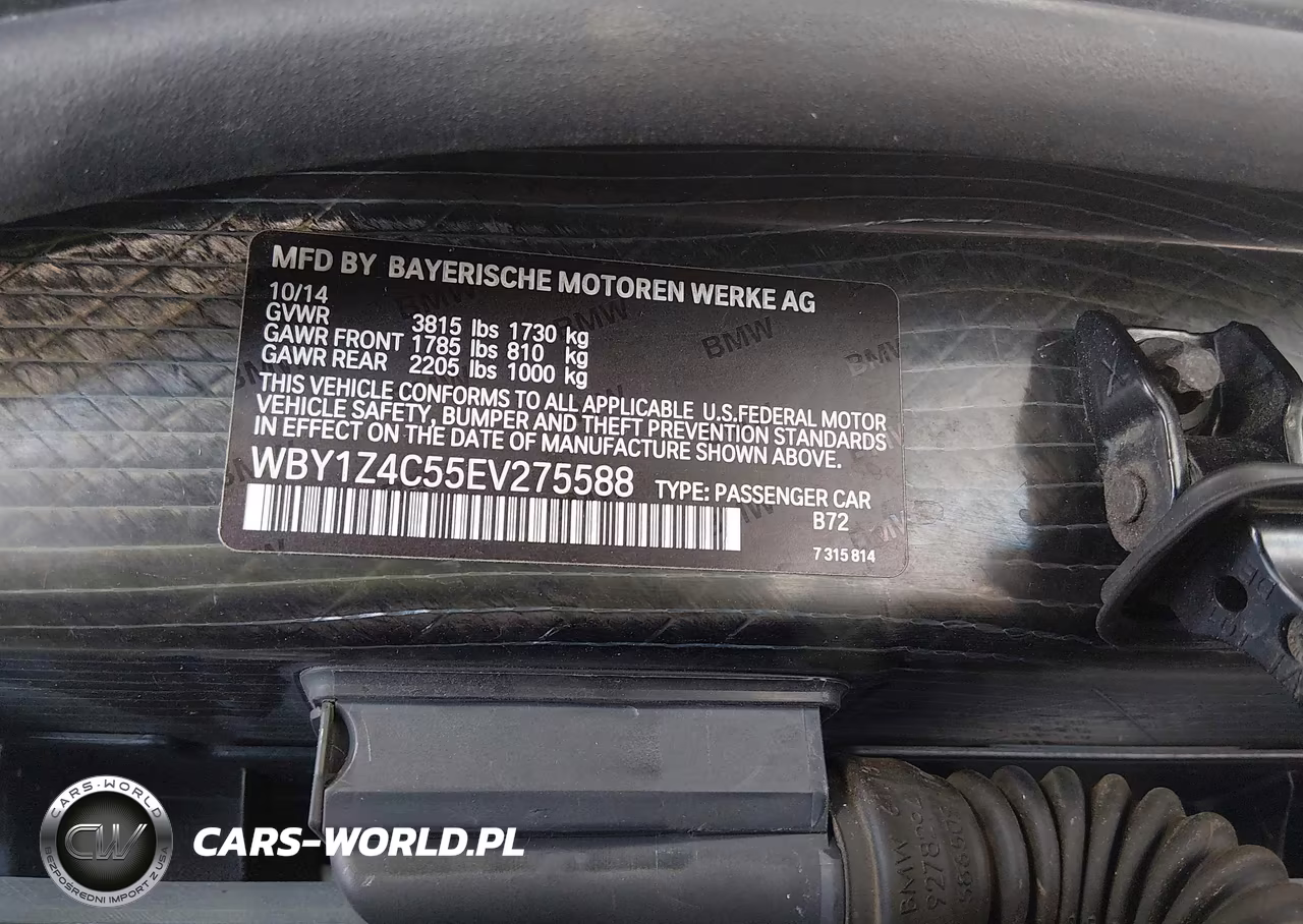 2014 BMW I3 Base W-Range Extender VIN:WBY1Z4C55EV275588 - 9