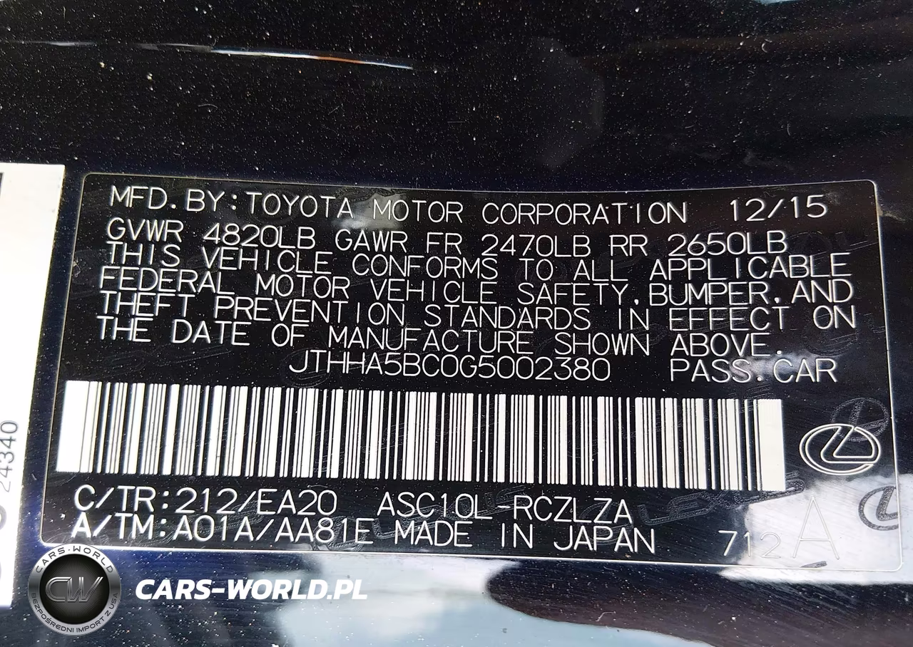 2016 Lexus Rc 200T VIN:JTHHA5BC0G5002380 - 9